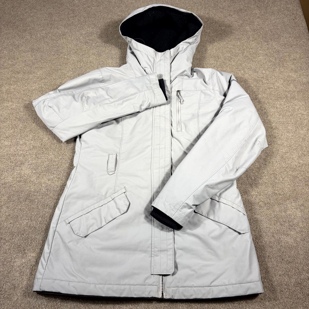 Columbia Sportswear Parka Jacket Womens XS Gray Hooded Fleece Lined Outerwear